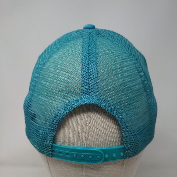Beach Electric Cocoa Beach Snapback Trucker Hat Blue Teal One Size Mesh Back - Picture 5 of 7